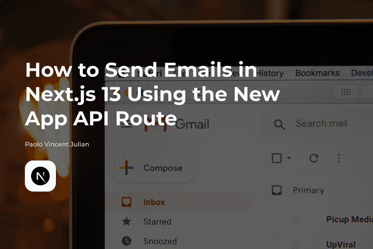 How to Send Emails in Next.js 13 Using the New App API Route banner